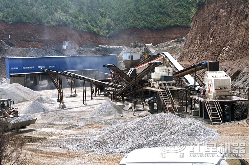 新型干法制砂生產(chǎn)線，破碎硬度較小的物料